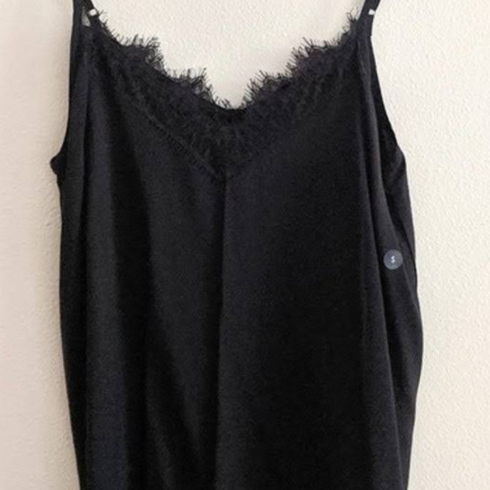 Abercrombie&Fitch silk/lace spaghetti strap tank top